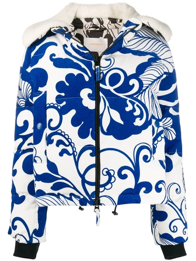 Shop La Doublej X Mantero Cortina Marea Blu Print Jacket In Blue