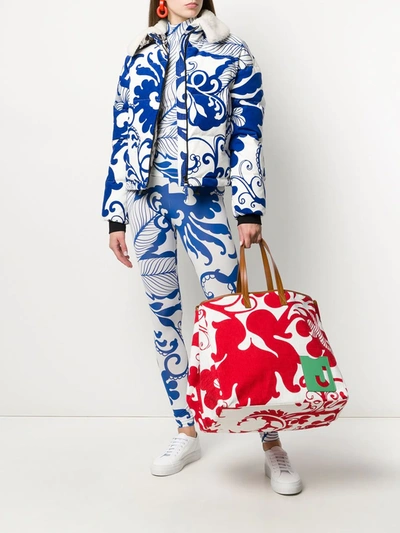 Shop La Doublej X Mantero Cortina Marea Blu Print Jacket In Blue