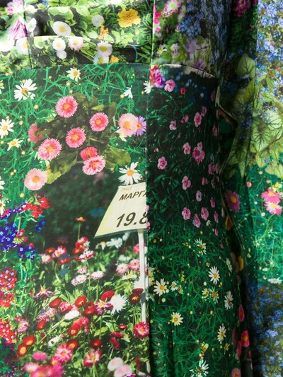 Shop Natasha Zinko Floral-print Asymmetric Dress In Green