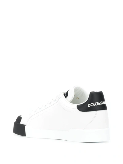 Shop Dolce & Gabbana Portofino Lace-up Sneakers In White