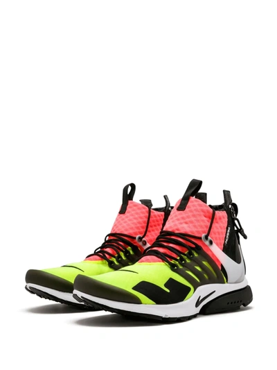 Shop Nike X Acronym Air Presto Mid "hot Lava/volt" Sneakers In Green