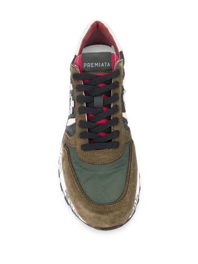 Shop Premiata Lander Sneakers In Green