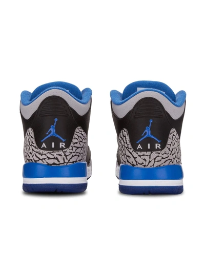 Shop Jordan Air  3 Retro Bg "sport Blue" Sneakers In Black