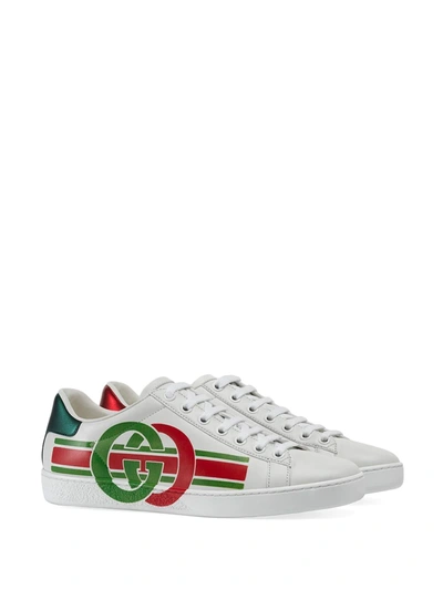 Shop Gucci Interlocking G Ace Sneakers In White