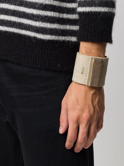 Parts Of Four Long-plaque Cuff In Neutrals