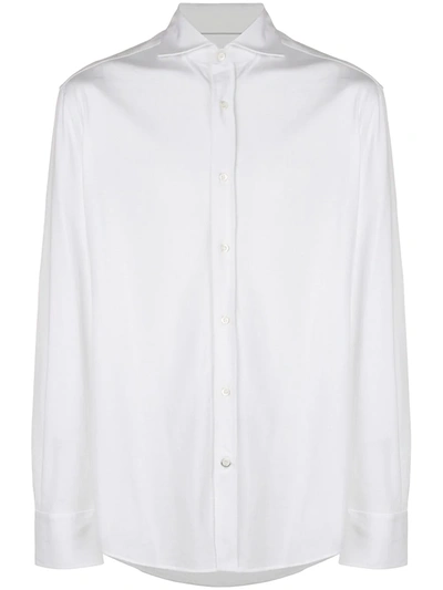 Shop Brunello Cucinelli Slim-fit Poplin Shirt In White