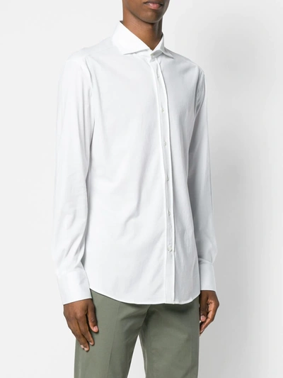 Shop Brunello Cucinelli Slim-fit Poplin Shirt In White