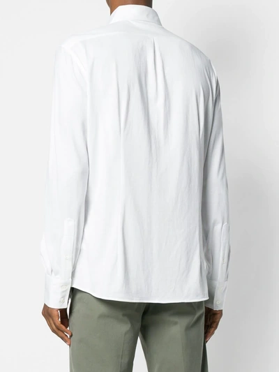 Shop Brunello Cucinelli Slim-fit Poplin Shirt In White