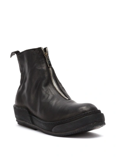 Shop Guidi Front Zip Boots In Black