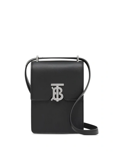 Shop Burberry Robin Monogram Crossbody Bag In Black