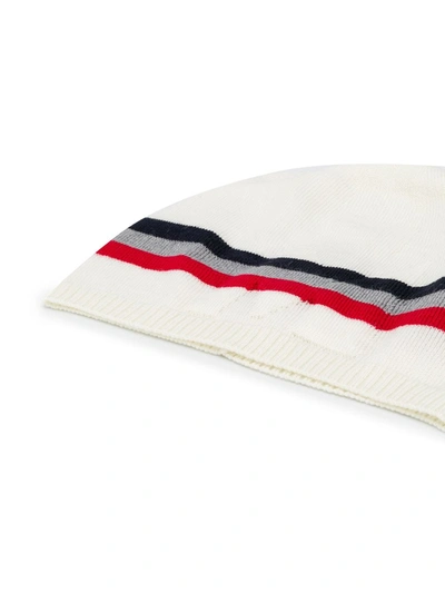 Shop Moncler Stripe-detail Hat In White