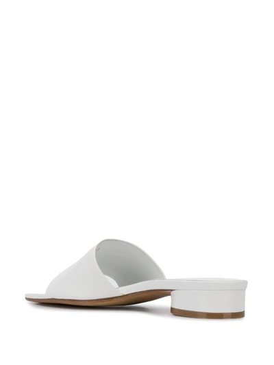 Shop Maison Margiela Low Heel Slip-on Sandals In White