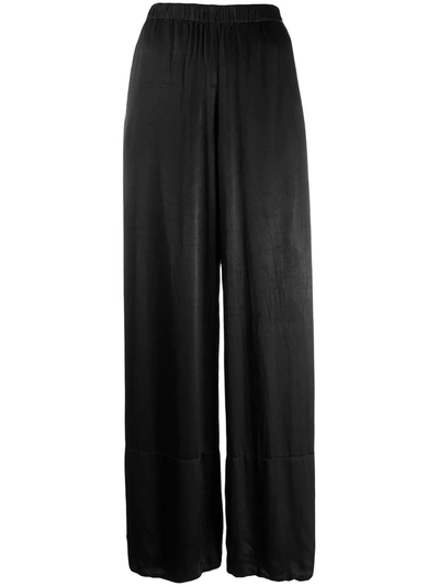 Shop Raquel Allegra Tie-dye Wide-leg Trousers In Black