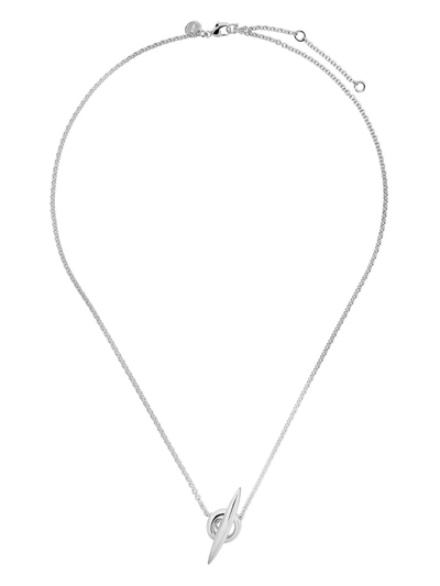 Shop Shaun Leane Arc T-bar Necklace In Sterling Silver