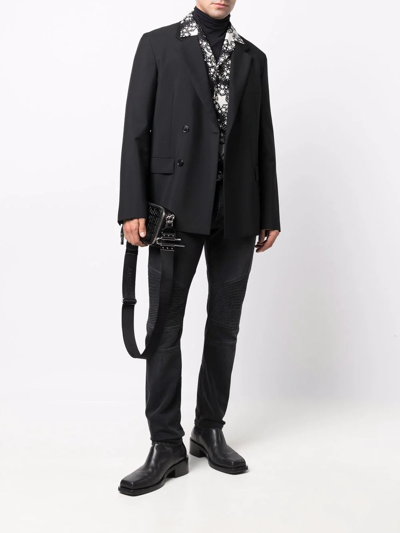 Balmain Cotton Slim-fit Jeans In Schwarz