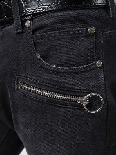Balmain Cotton Slim-fit Jeans In Schwarz