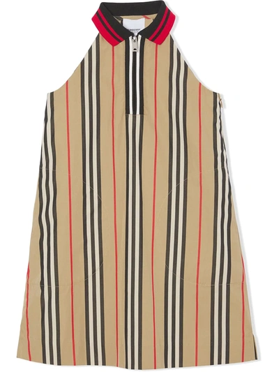 Burberry Kids' Karen Iconic Stripe Sleeveless Dress In Archive | ModeSens