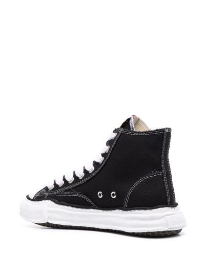 Shop Miharayasuhiro High-top Lace-up Sneakers In Black