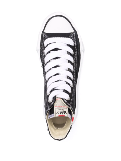 Shop Miharayasuhiro High-top Lace-up Sneakers In Black