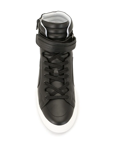 Shop Pierre Hardy Hi-top Lace-up Trainers In Black