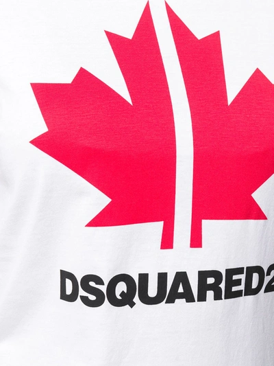 Shop Dsquared2 Maple Leaf Print T-shirt In White