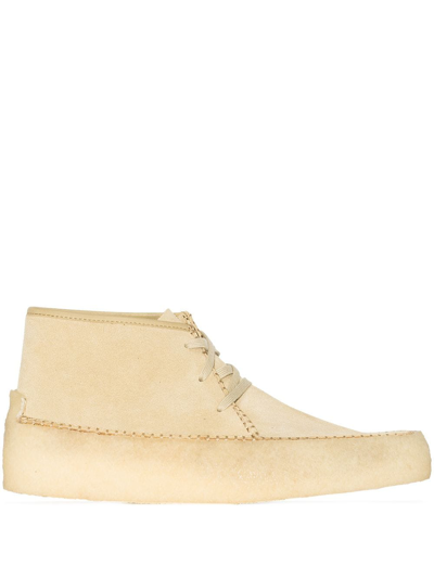 Shop Clarks Originals Caravan Suede Boots In Neutrals