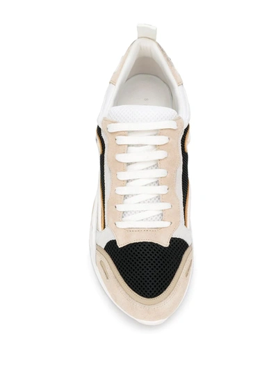 Shop Sandro Flame Sneakers In Neutrals