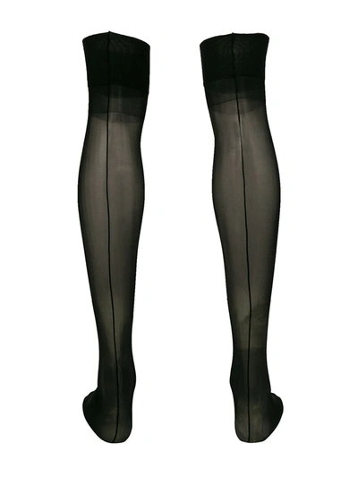 Shop Maison Close Knee-length Sheer Stockings In Black