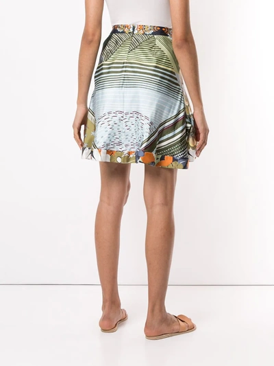 Shop Chloé Patchwork Print Skirt In Multicolour