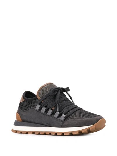 Shop Brunello Cucinelli Ball-chain Embellished Sneakers In Black