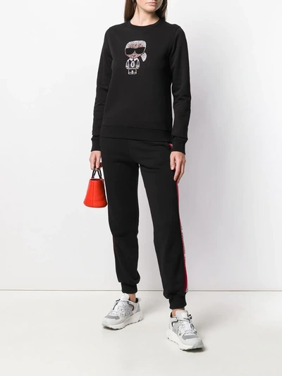 Shop Karl Lagerfeld Ikonik Karl Sweatshirt In Black