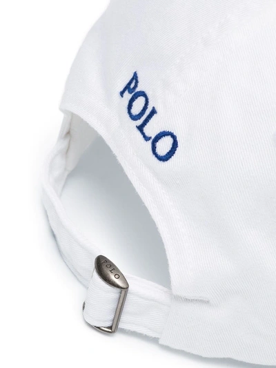 Shop Polo Ralph Lauren Logo-embroidered Cotton-canvas Cap In White