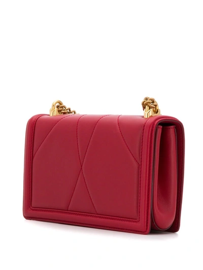Dolce & Gabbana Medium Devotion Shoulder Bag In Red
