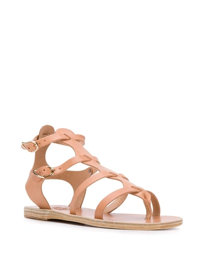 Ancient Greek Sandals Stephanie Leather Gladiator Sandals In Neutrals