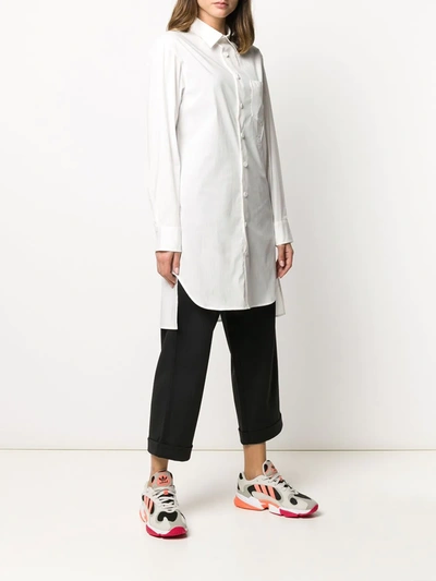 Shop Y-3 Yohji Yamamoto Longline Shirt In White