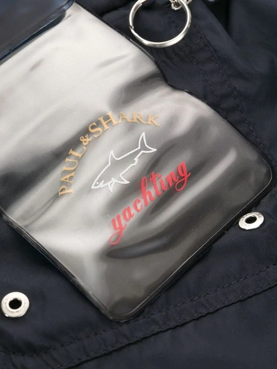 Shop Paul & Shark Logo-patch Drawstring Swim Shorts In Blue