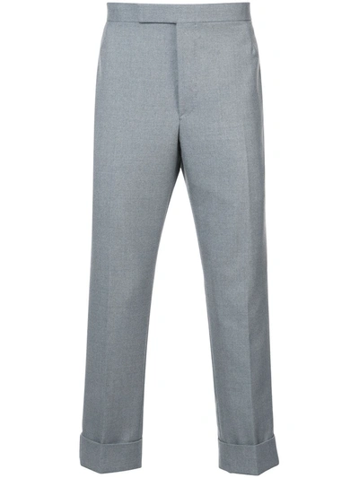 Shop Thom Browne Classic Backstrap Trouser With Red, White And Blue Selvedge In School Uniform Twill In Grey