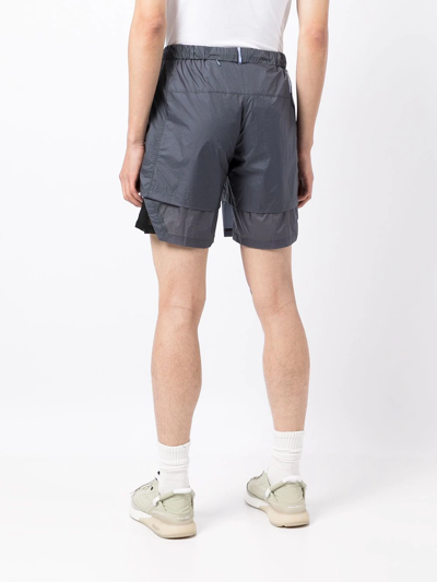 Shop Mcq By Alexander Mcqueen Breathe Layered Shorts In Grey