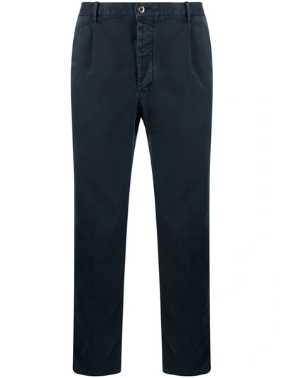 Incotex Slim-cut Chino Trousers In Blue