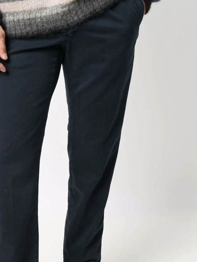 Incotex Slim-cut Chino Trousers In Blue