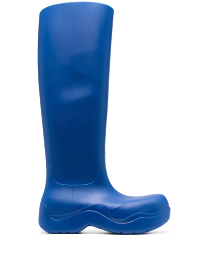 Shop Bottega Veneta Puddle Knee-high Boots In Blau