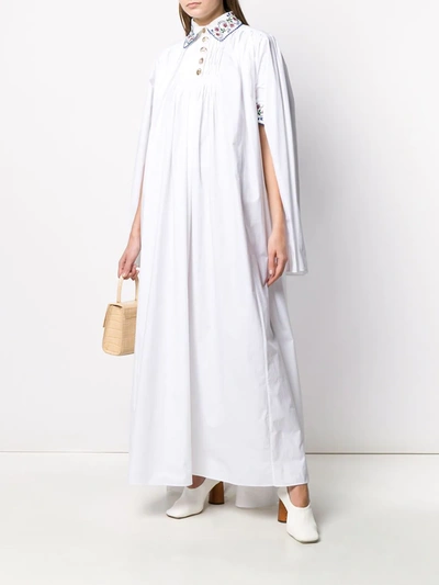 Seen Users Capelet Maxi Dress In White