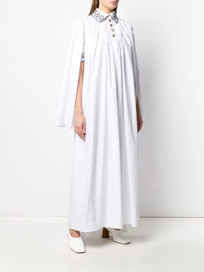 Seen Users Capelet Maxi Dress In White