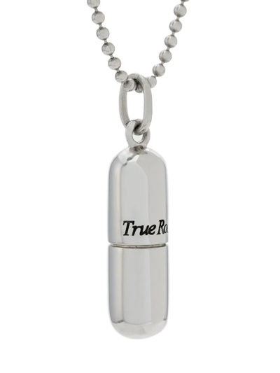 True Rocks Small Pill Pendant Necklace In Metallic