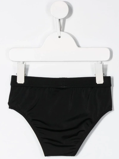 Marcelo Burlon County Of Milan Logo Swim Trunks In Black