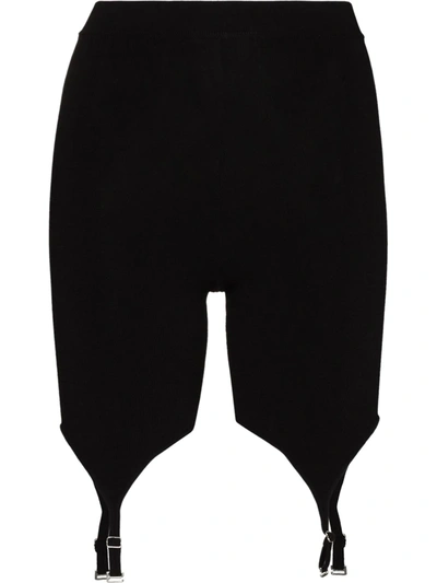 Shop Dion Lee Suspender-clip High-waist Cycling Shorts In Black