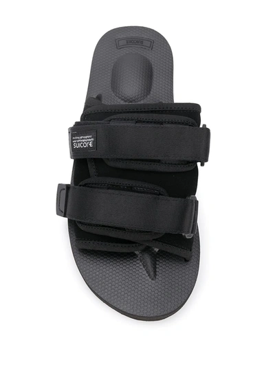 Suicoke Open Toe Strap Sandals In Black