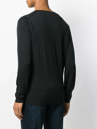 Shop John Smedley Blenheim Sweatshirt In Black