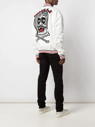 Haculla Embroidered Bomber Jacket In White