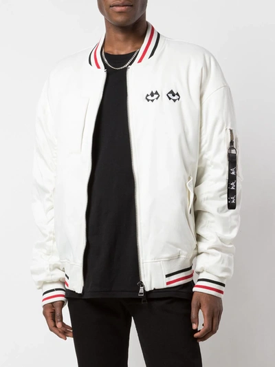 Shop Haculla Embroidered Bomber Jacket In White